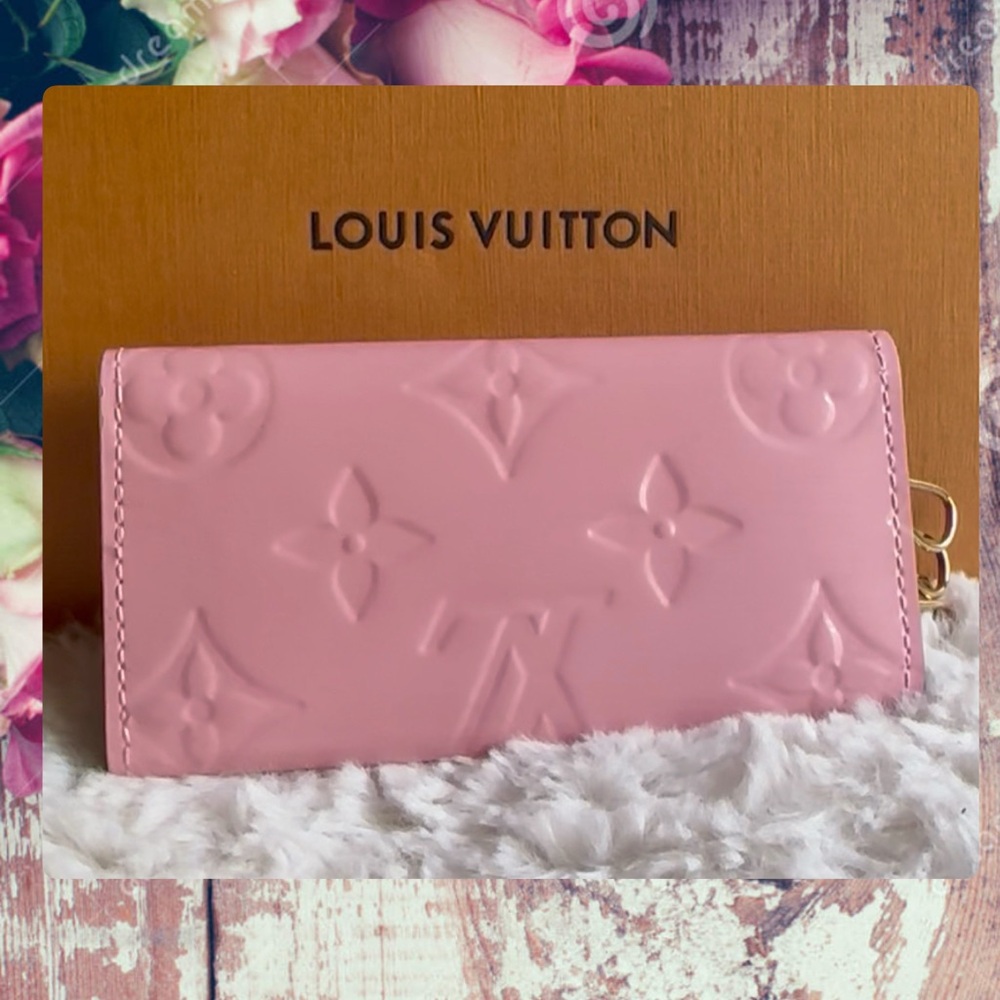 LOUIS VUITTON VERNIS PALE PINK MULTICLES KEY CASE - Picture 2 of 12